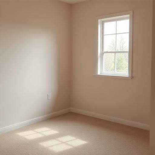 Empty bedroom with a window
